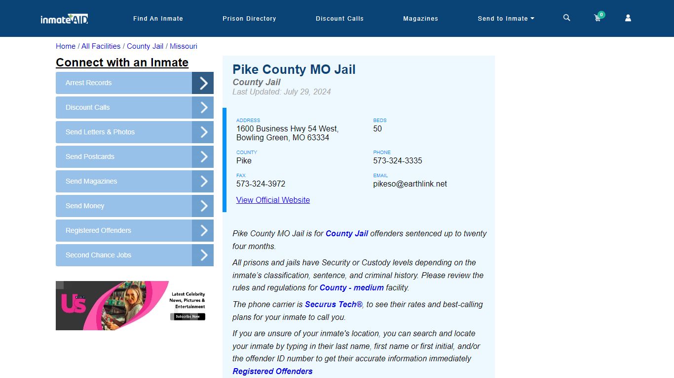 Pike County MO Jail - Inmate Locator